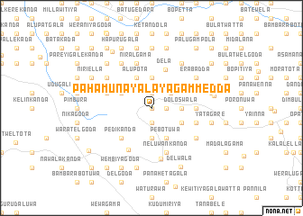 map of Pahamunayalayagammedda