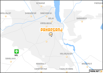 map of Pahārganj
