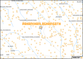 map of Pahār Khān Laghāri Goth