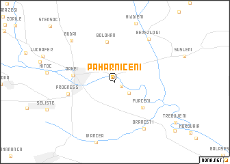 map of Păhărniceni