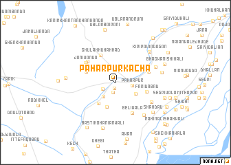 map of Pahārpur Kacha