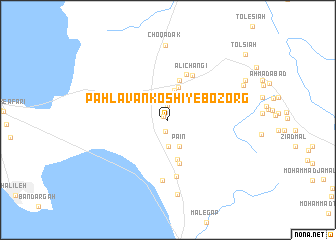 map of Pahlavān Koshī-ye Bozorg