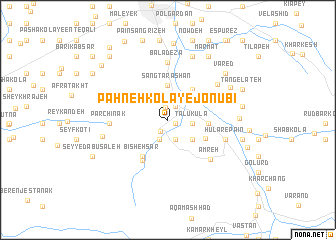 map of Pahneh Kolā-ye Jonūbī