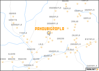 map of Pahoubigrofla