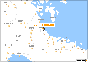 map of Pahutongan