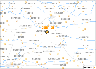 map of Paičiai