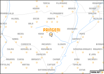 map of Păingeni