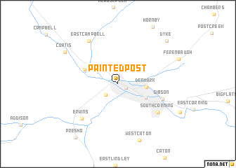 map of Painted Post