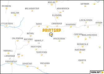 map of Paint Gap