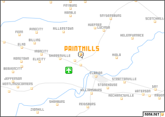 map of Paint Mills