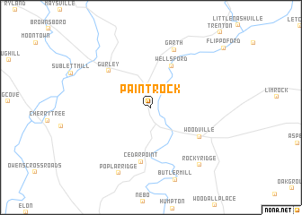 map of Paint Rock