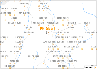 map of Păişeşti