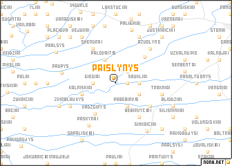 map of Paišlynys