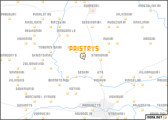 map of Paįstrys