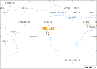 map of Păiuşeni
