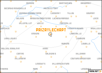 map of Paizay-le-Chapt