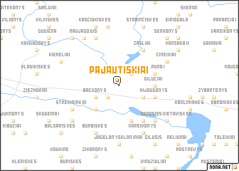 map of Pajautiškiai
