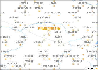 map of Pajomantis