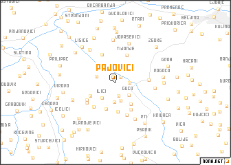 map of Pajovići