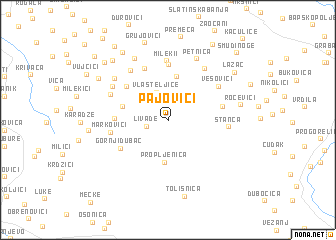 map of Pajovići