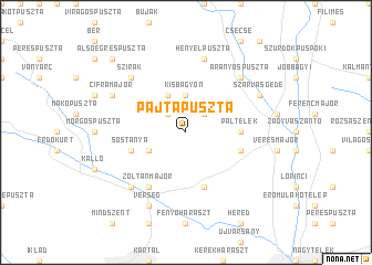 map of Pajtapuszta