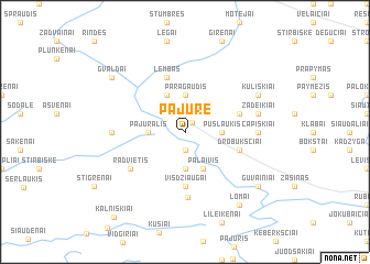 map of Pajūrė