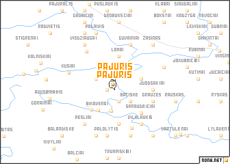 map of Pajūris