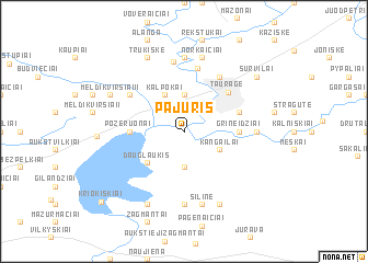 map of Pajūris