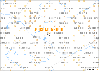 map of Pakalniškiai II