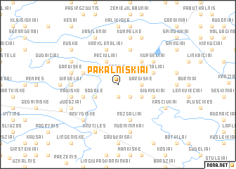 map of Pakalniškiai