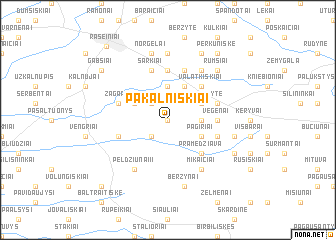 map of Pakalniškiai