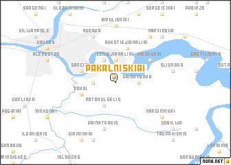 map of Pakalniškiai