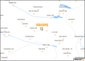 map of Pakapė