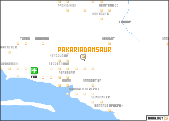 map of Pakariadamsaur