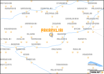 map of Pakarkliai