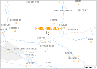 map of Pākchīn-e ‘Olyā