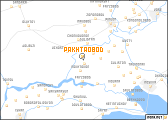 map of Pakhtaobod