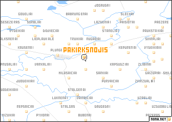 map of Pakirkšnojis