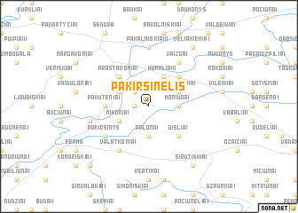 map of Pakiršinėlis