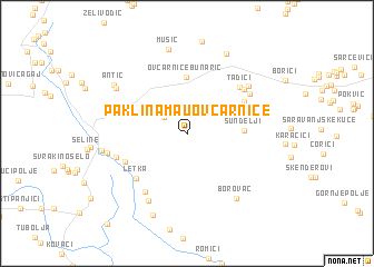 map of Paklinama u Ovćarnice