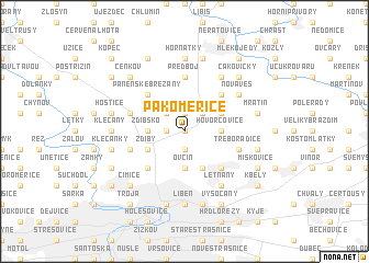 map of Pakoměřice