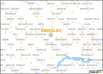 map of Pakoslav