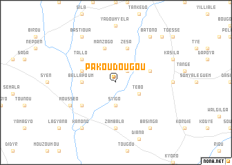 map of Pakoudougou