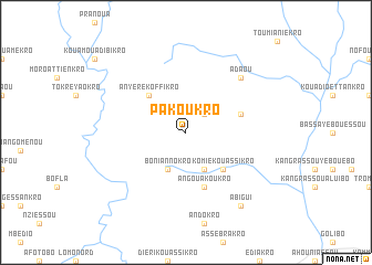 map of Pakoukro