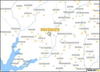 map of Pakoukro