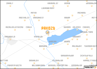 map of Pákozd