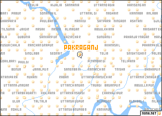 map of Pākrāganj