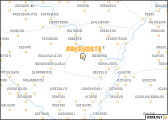 map of Pakruostė