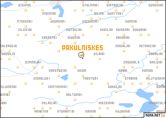 map of Pakulniškės