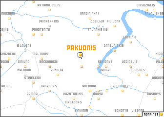 map of Pakuonis